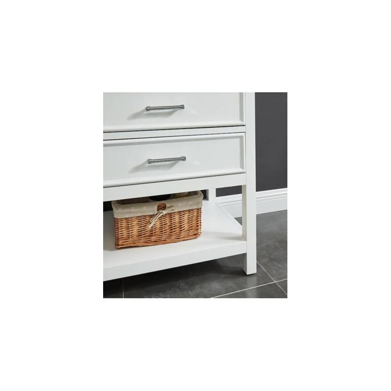 Supernalway Furniture 30 inch floor mounted modern white furniture bathroom cabinet home washbasin bathroom